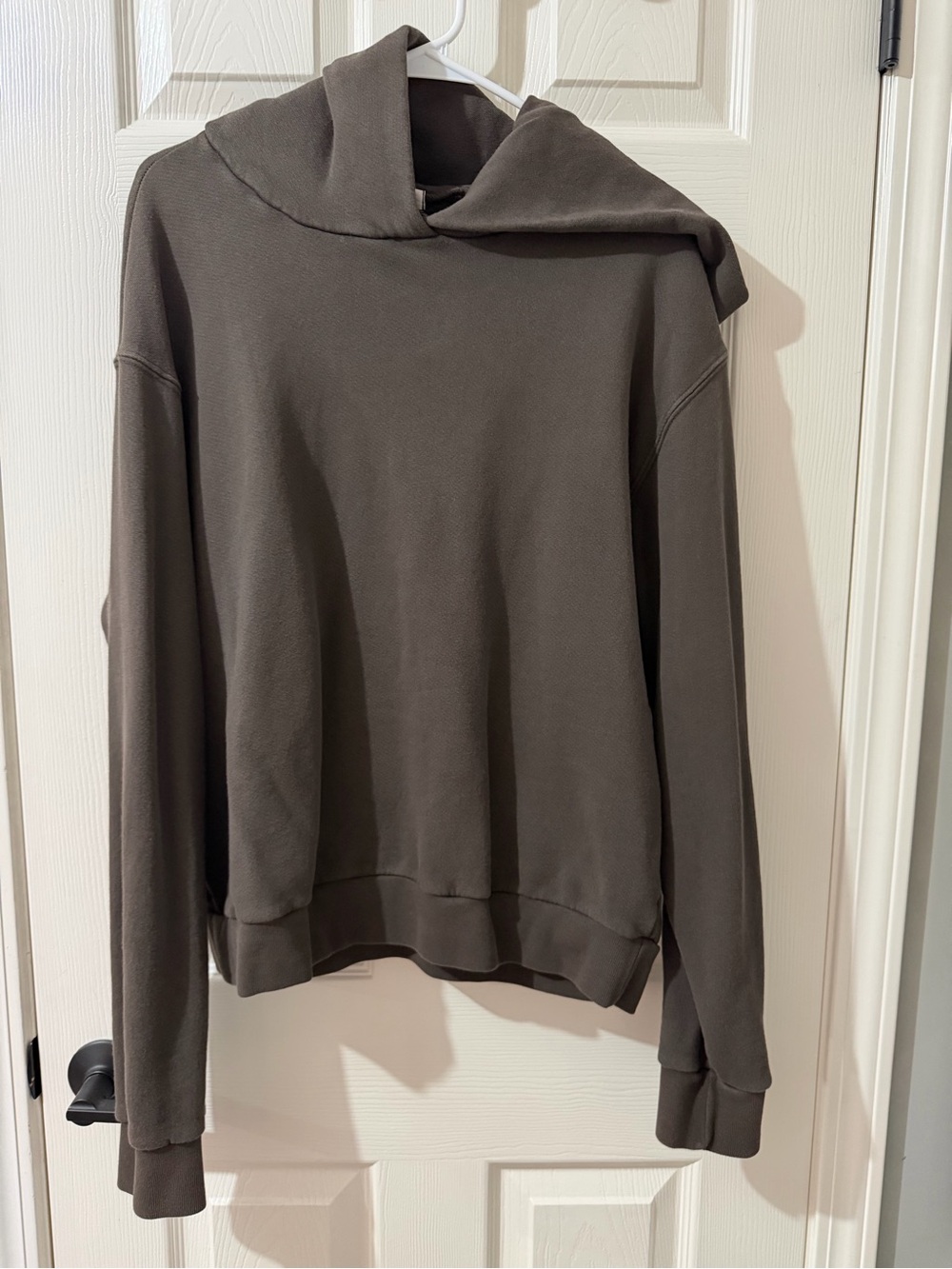perfect white tee hooded sweatshirt in brown